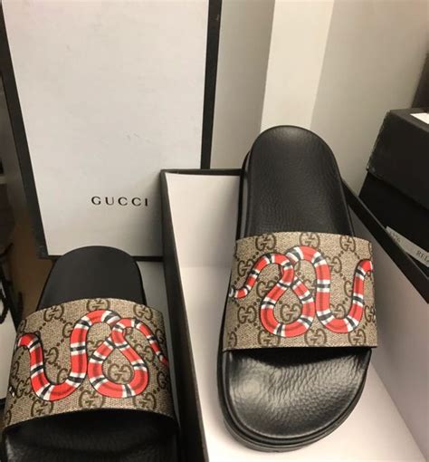 snake gucci slides|gucci flip flops men's.